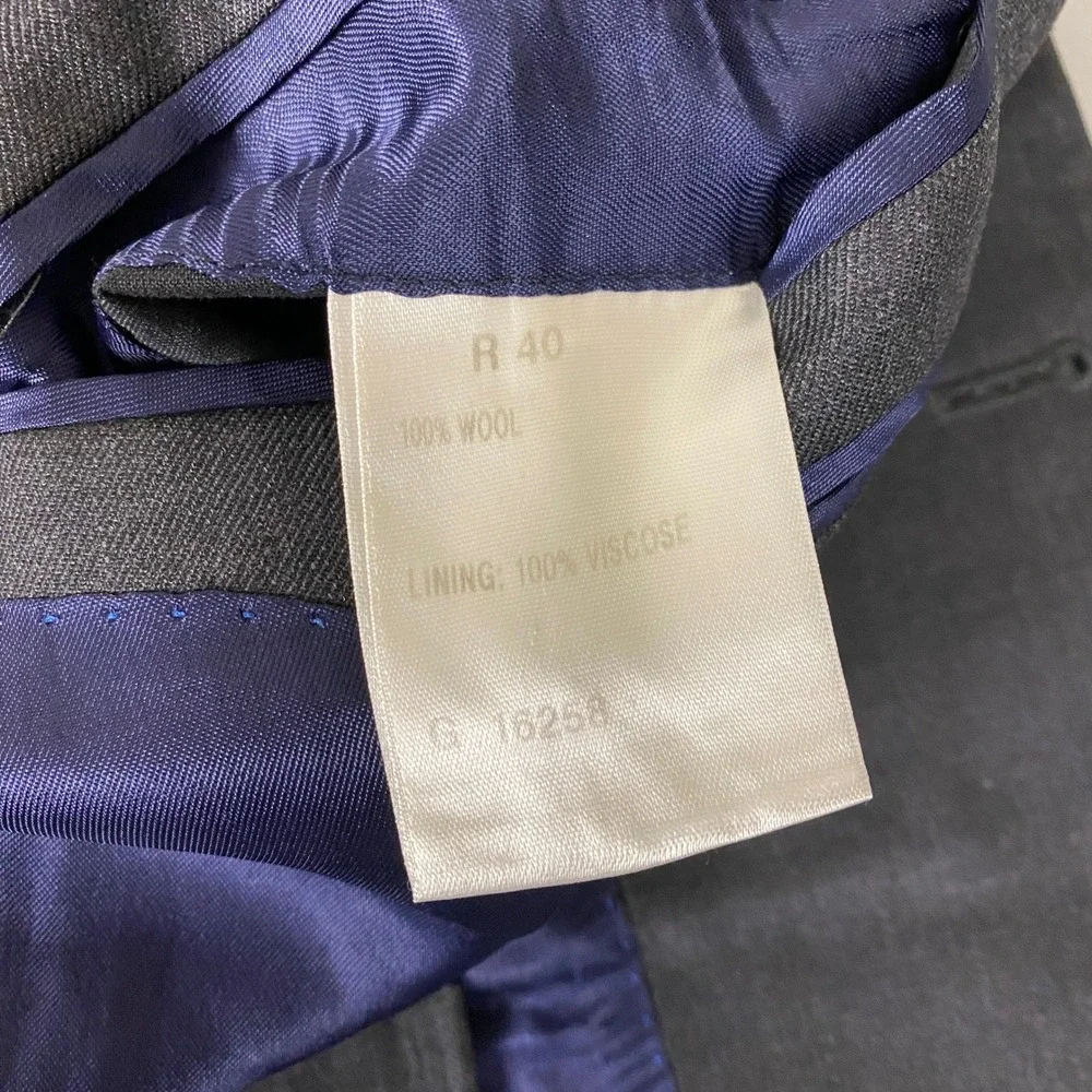 Charles Tyrwhitt Mens Wool Suit Jacket Men's 40R Dark Gray Tailoring London‎